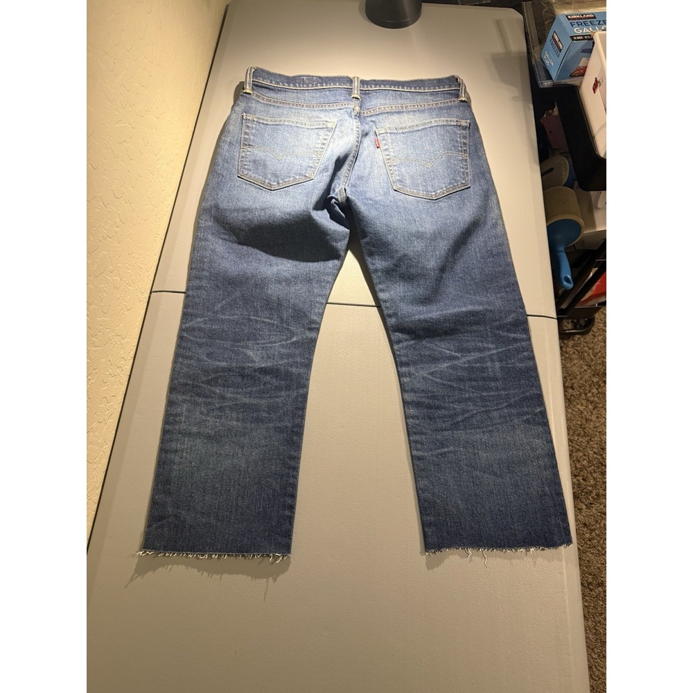 Levi's Made In Japan SAMPLE Jeans Men 32x25 Rare Cropped Denim Fade Red Tab - Picture 6 of 10